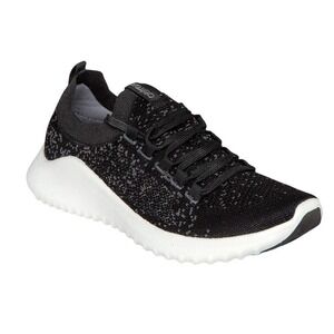 Aetrex Carly Athletic Sneakers Womens 9.5 Black Orthopedic Knit Walking Shoe